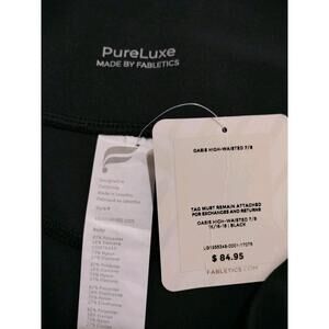 NWT Fabletics Oasis High-Waisted 7/8 Leggings Black PureLuxe Pockets Size 1X